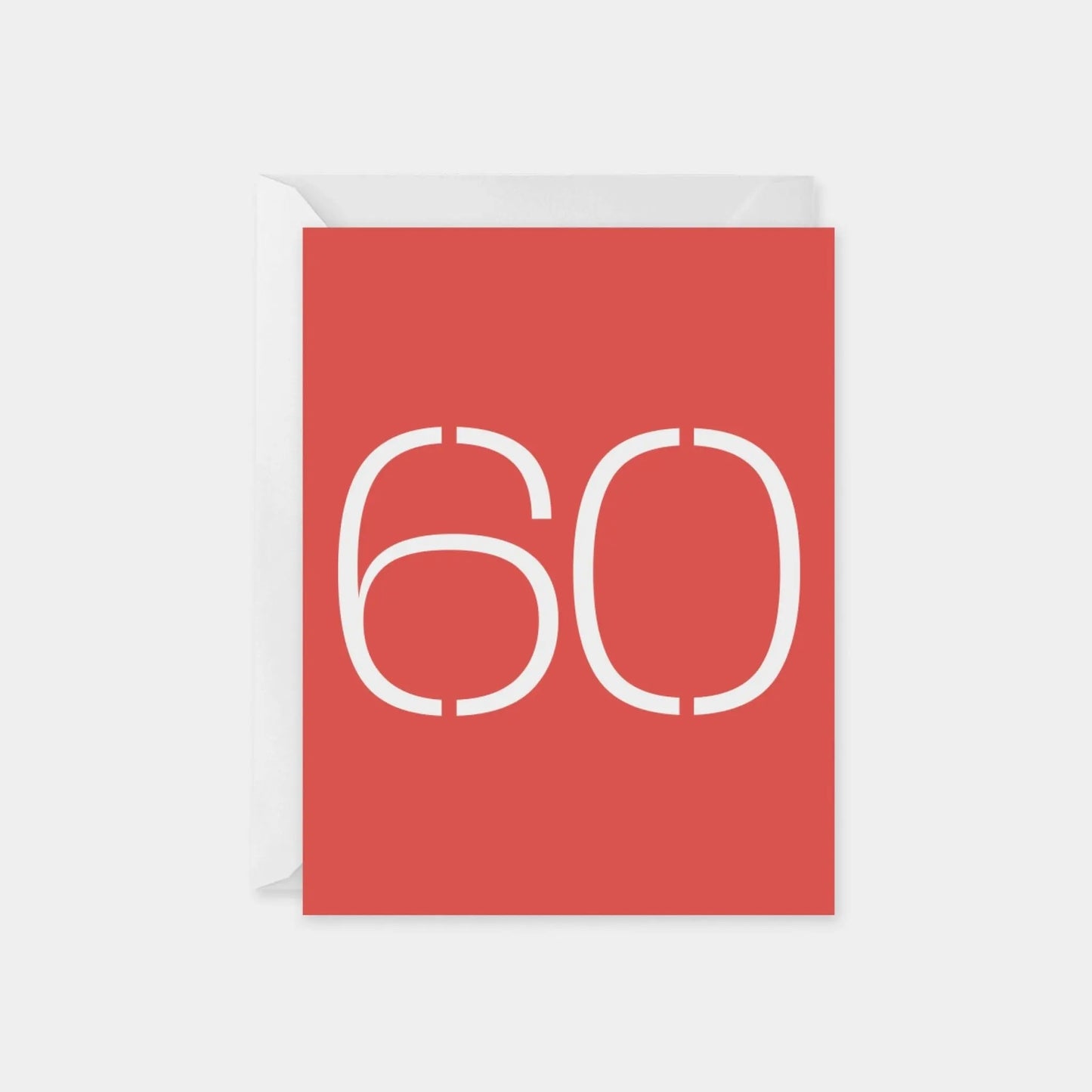 Birthday Age Card, Sixty, Stencil Number