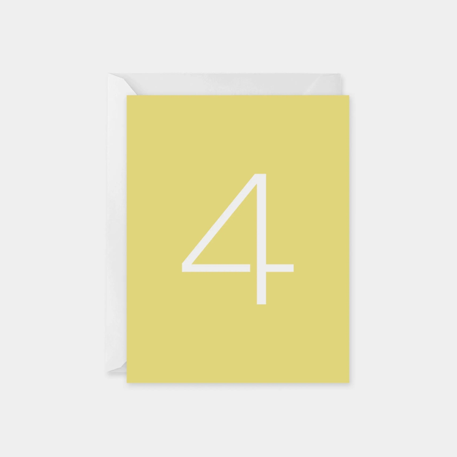 Birthday Age Card, Stencil Number