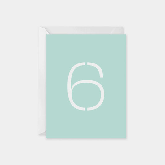 Birthday Age Card, Stencil Number