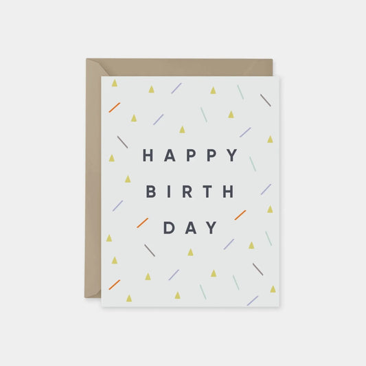 Birthday Modern Confetti Card