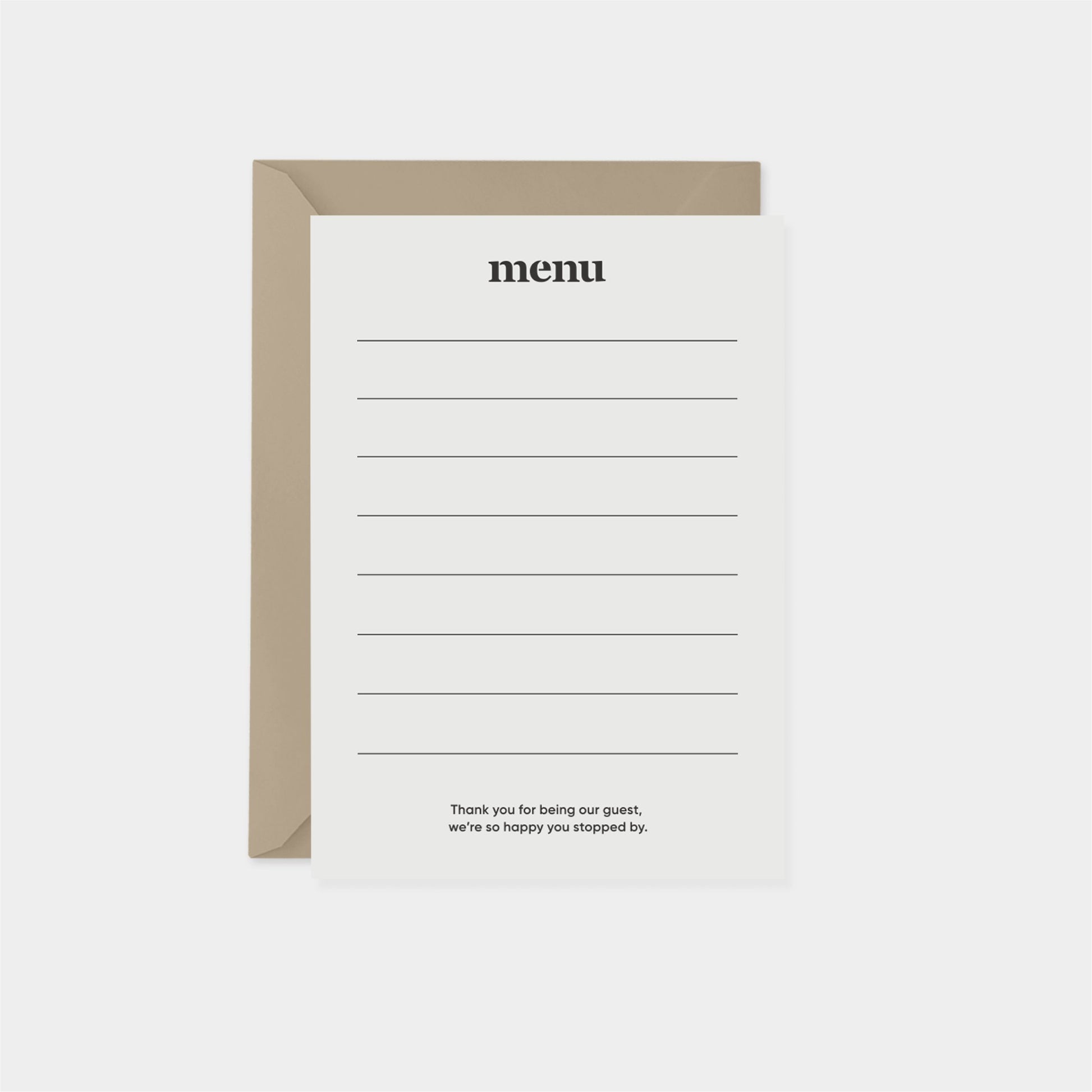 Blank Menu Card – The Design Craft