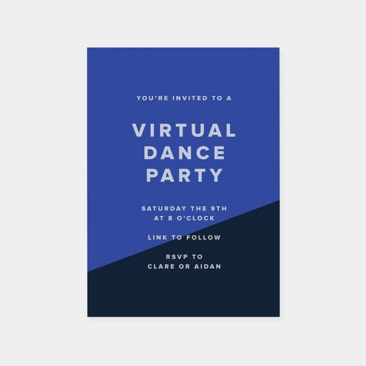 Blue Color Block Event Invitation