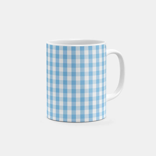 Blue Gingham Mug