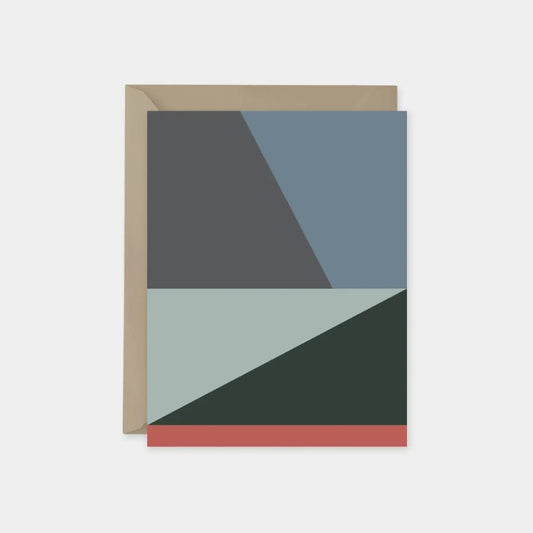 Blue & Green Color Block Card