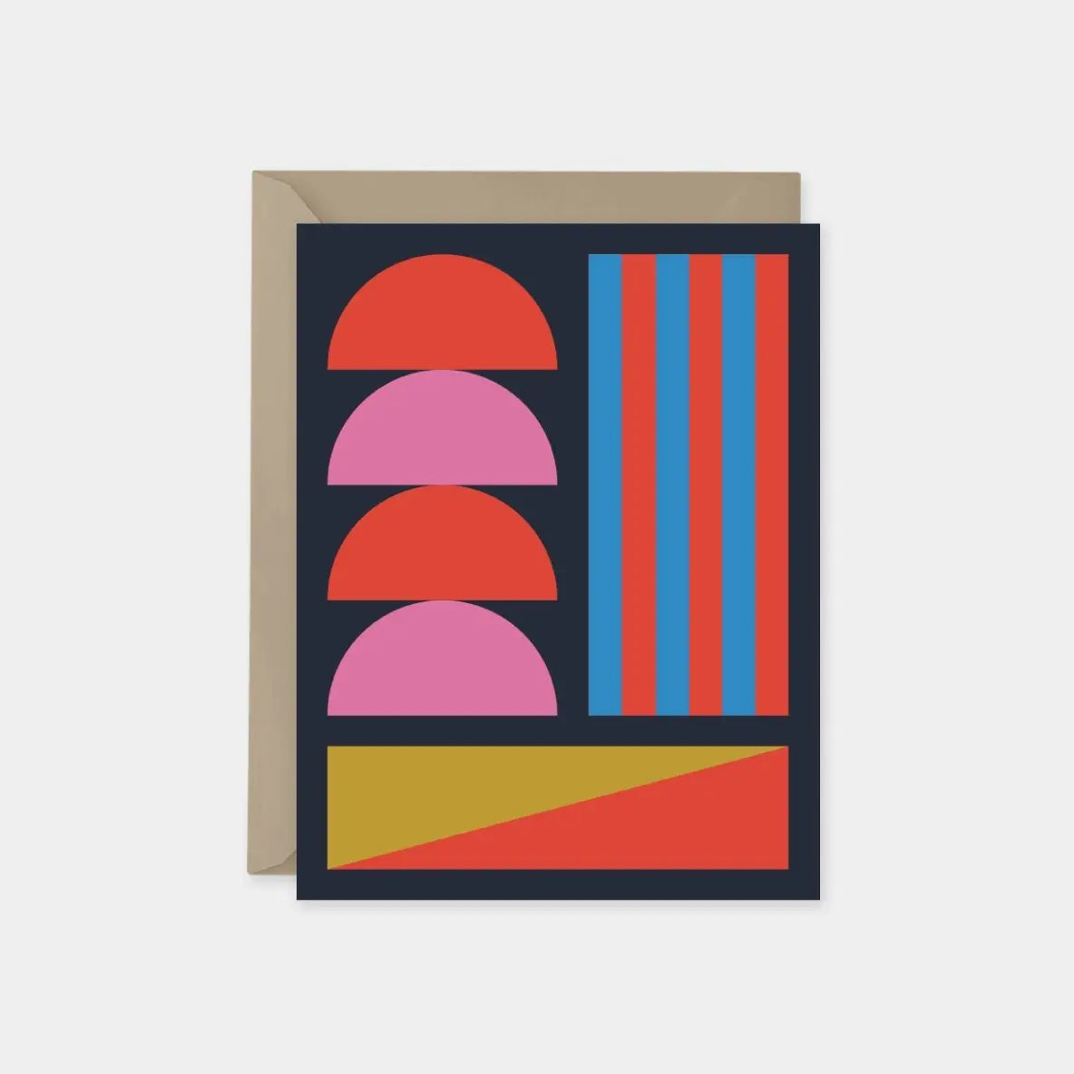 Blue & Pink Geo Card