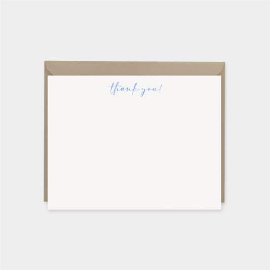 Blue Script Note Cards