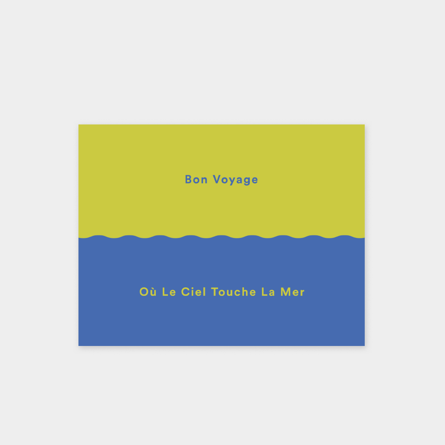 Bon Voyage III "Où Le Ciel Touche La Mer" Card