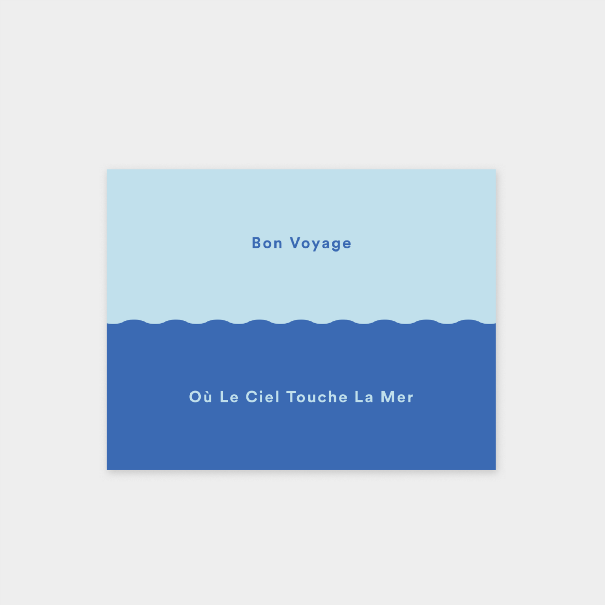 Bon Voyage "Où Le Ciel Touche La Mer" Card
