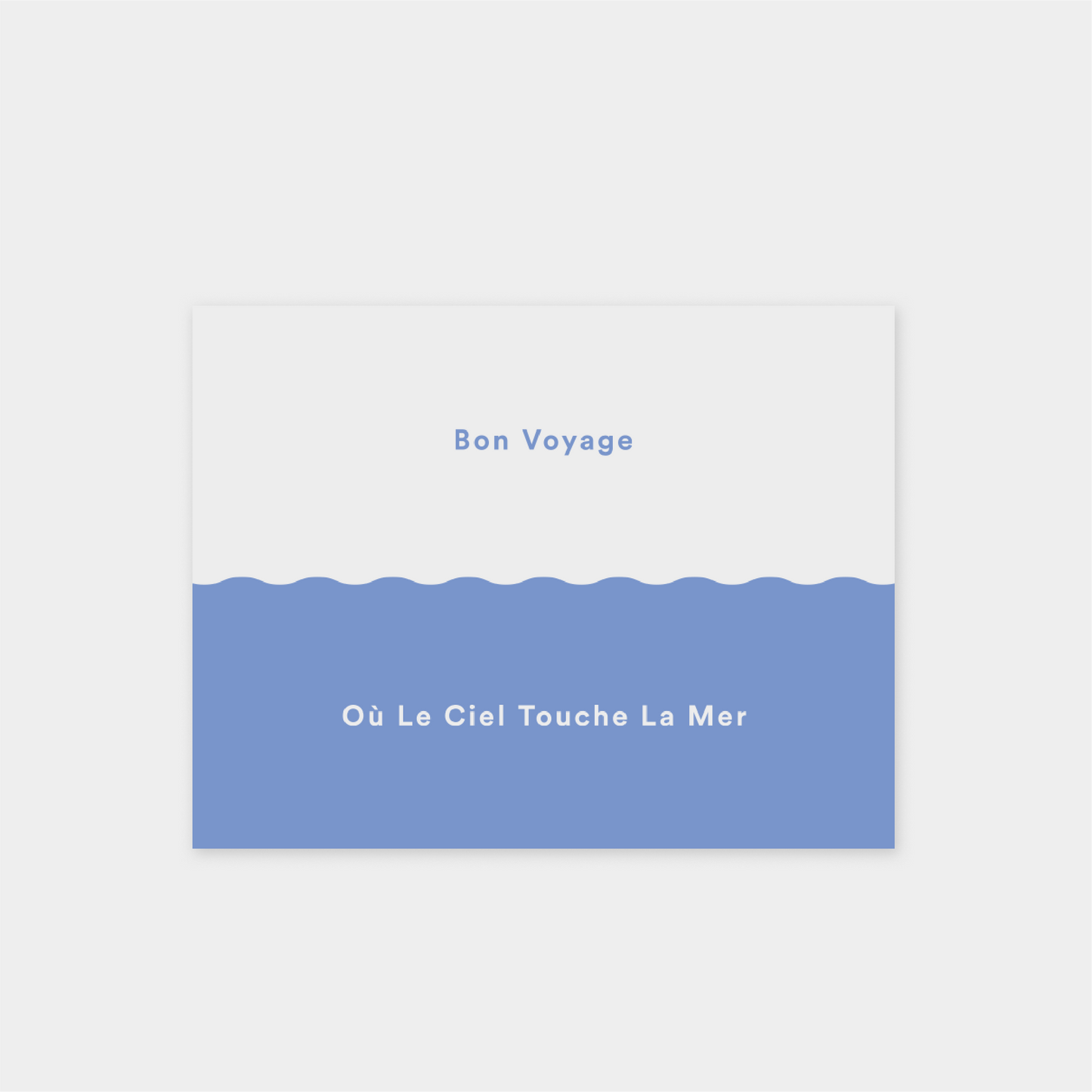 Bon Voyage VII "Où Le Ciel Touche La Mer" Card