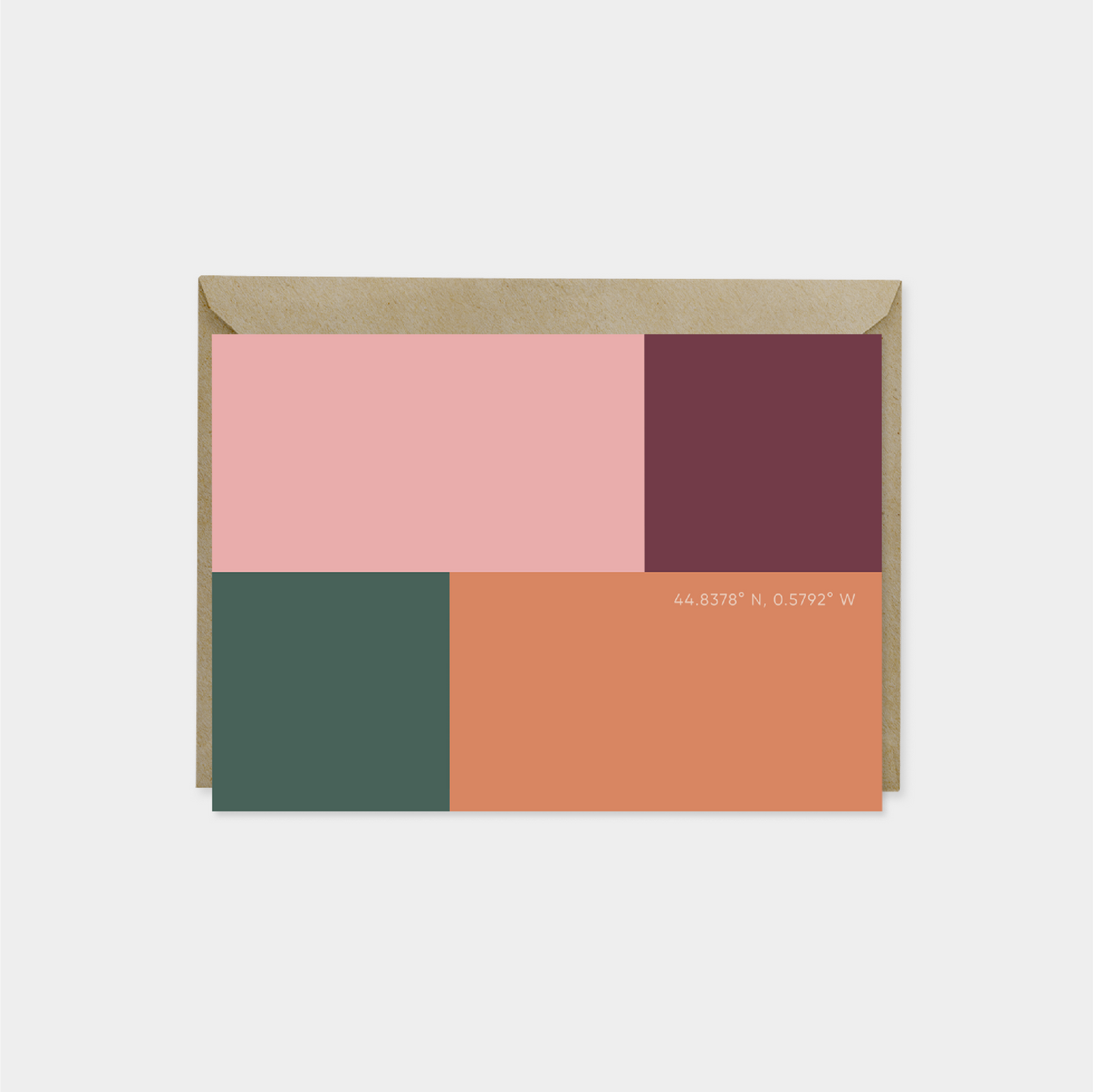 Bordeaux France Color Coordinates Travel Card II