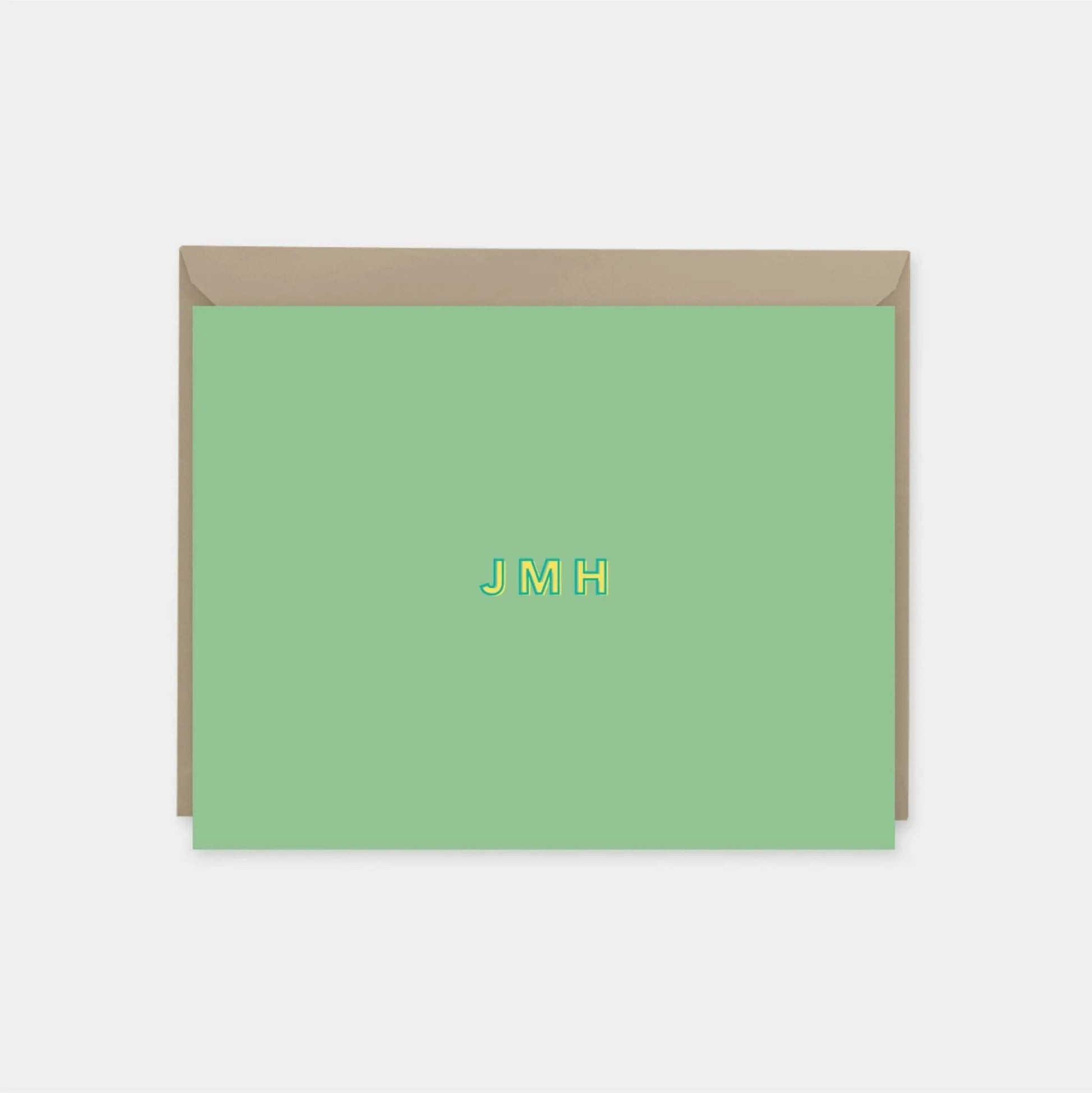 Bright and Modern Monogram Note Cards