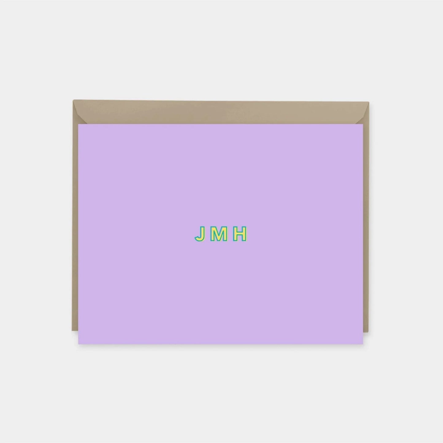 Bright and Modern Monogram Note Cards