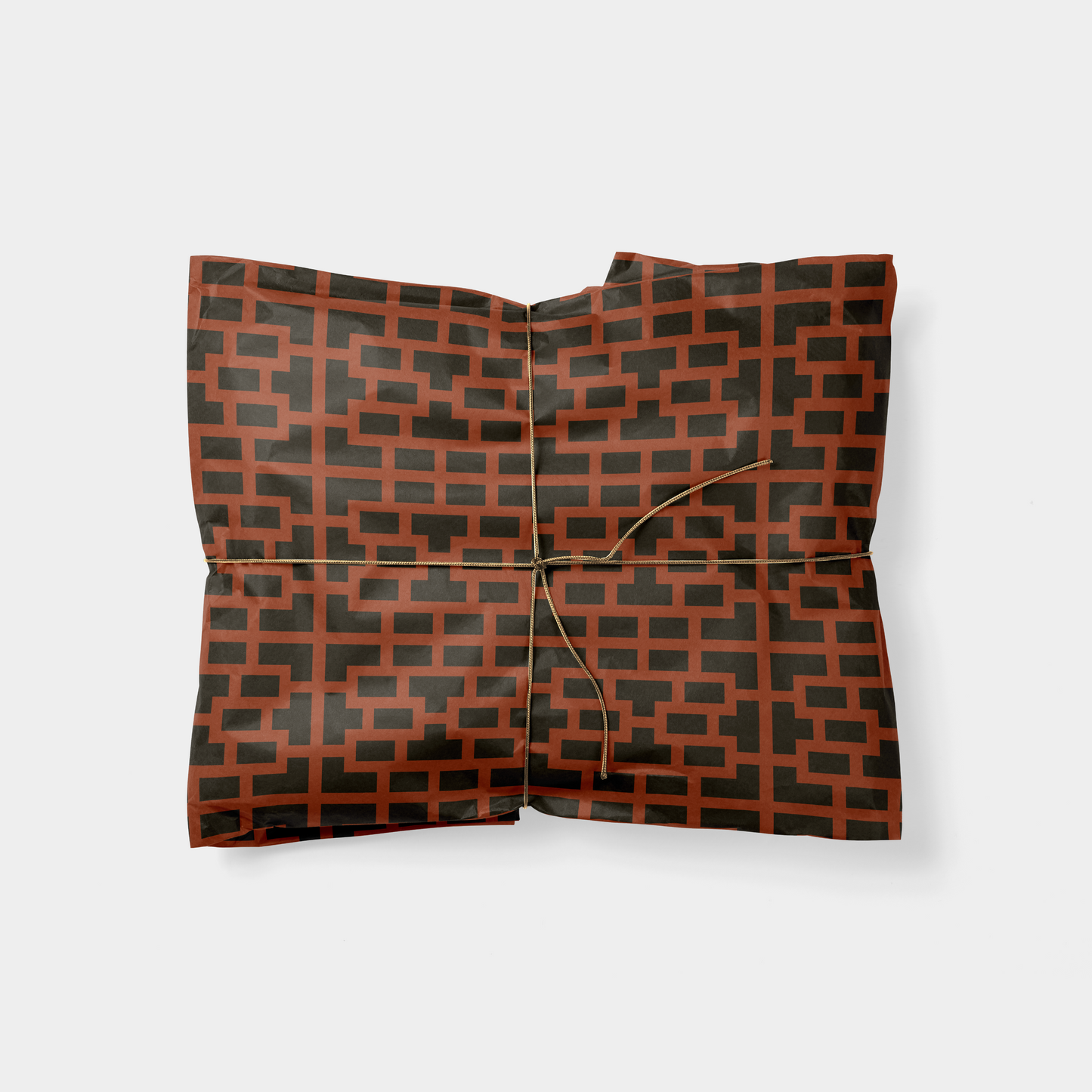 Brown Chinese Lattice Gift Wrap