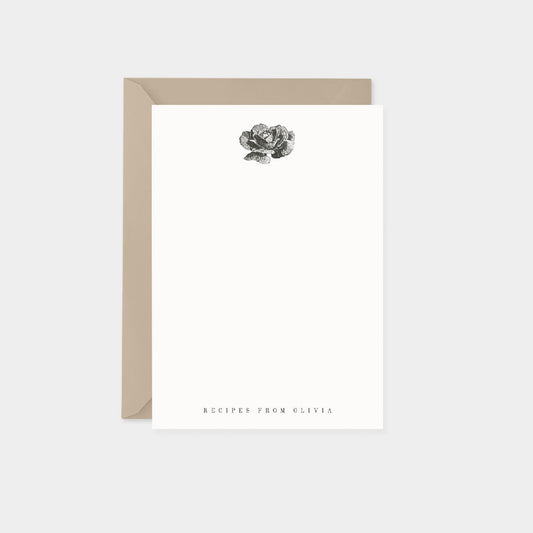 Cabbage Botanical Recipe Cards