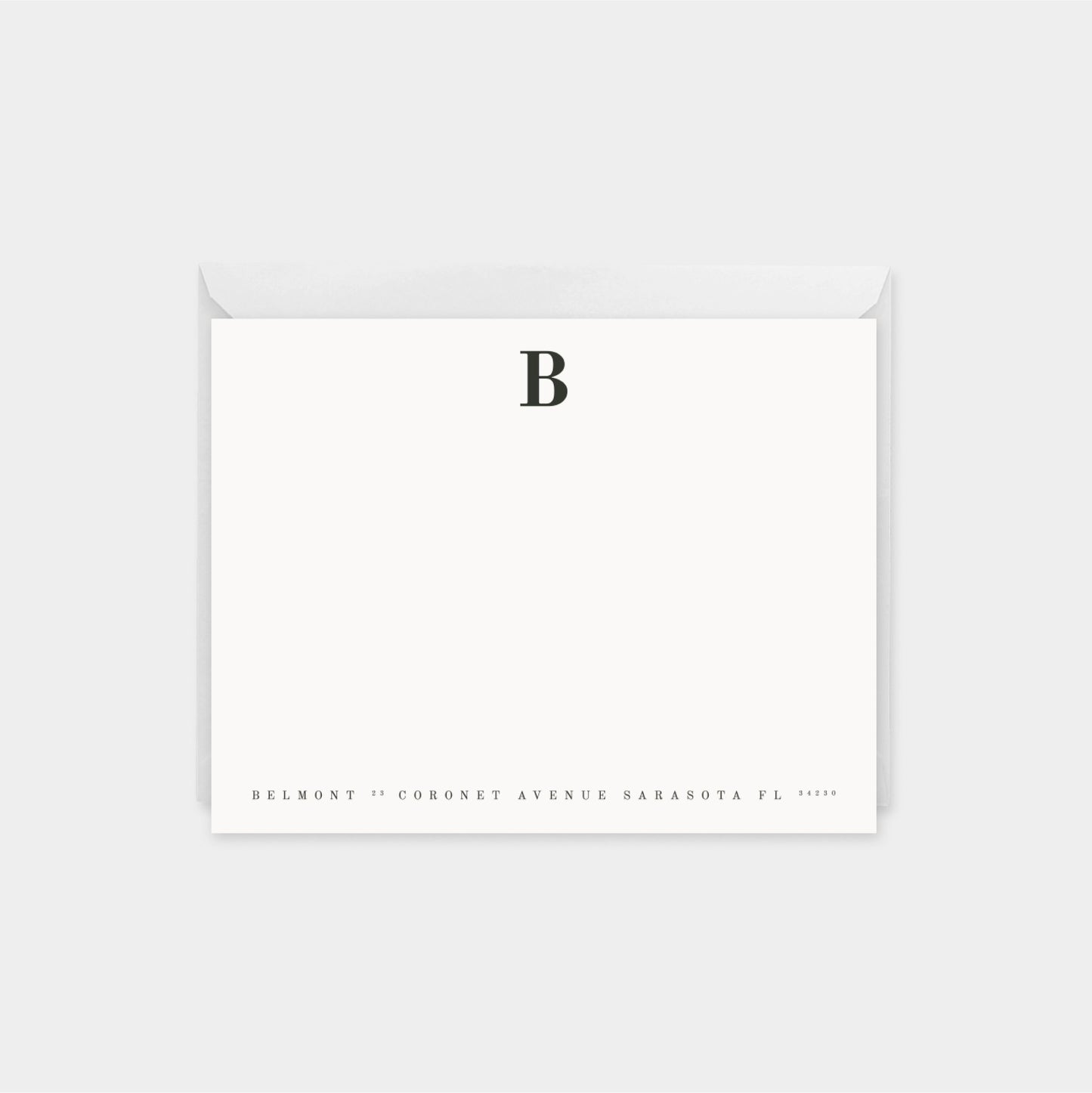 Classic Modern Monogram Note Cards