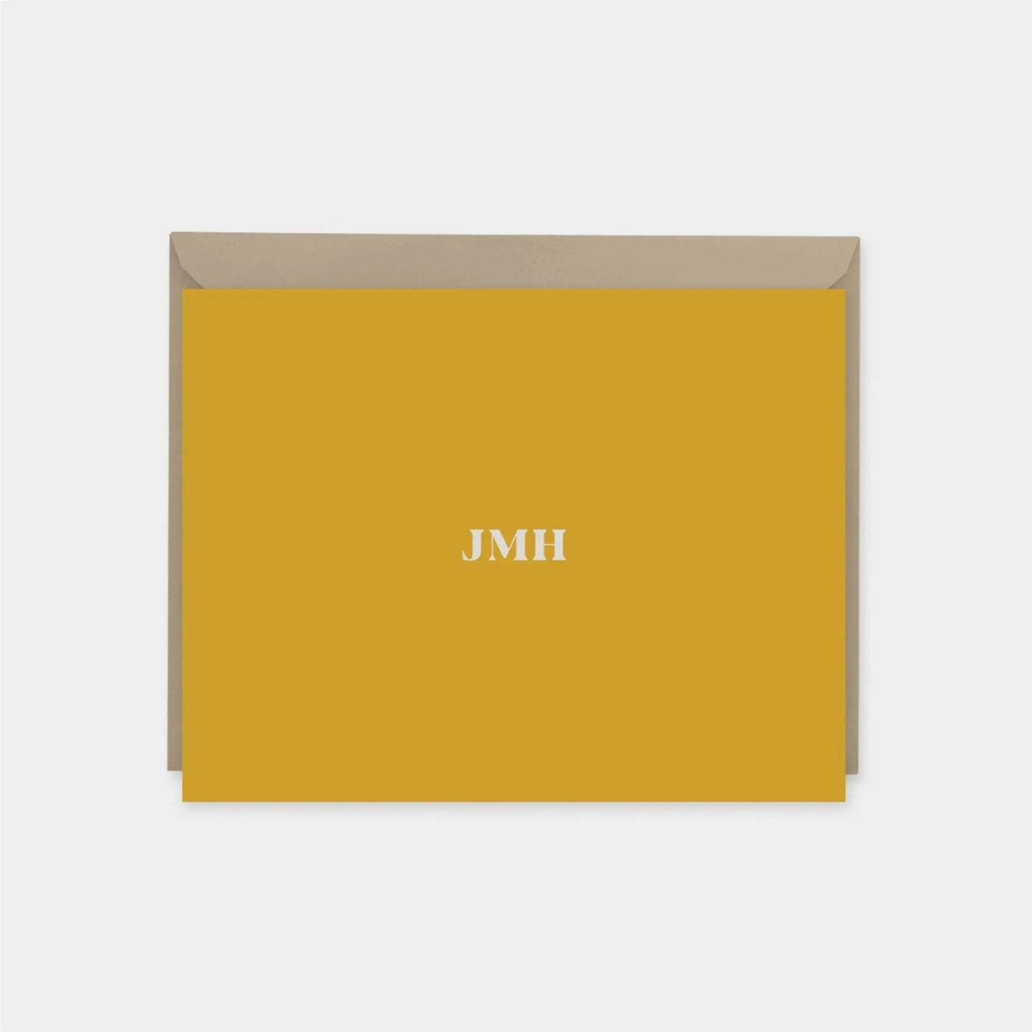 Classic Monogram Butterscotch Note Cards