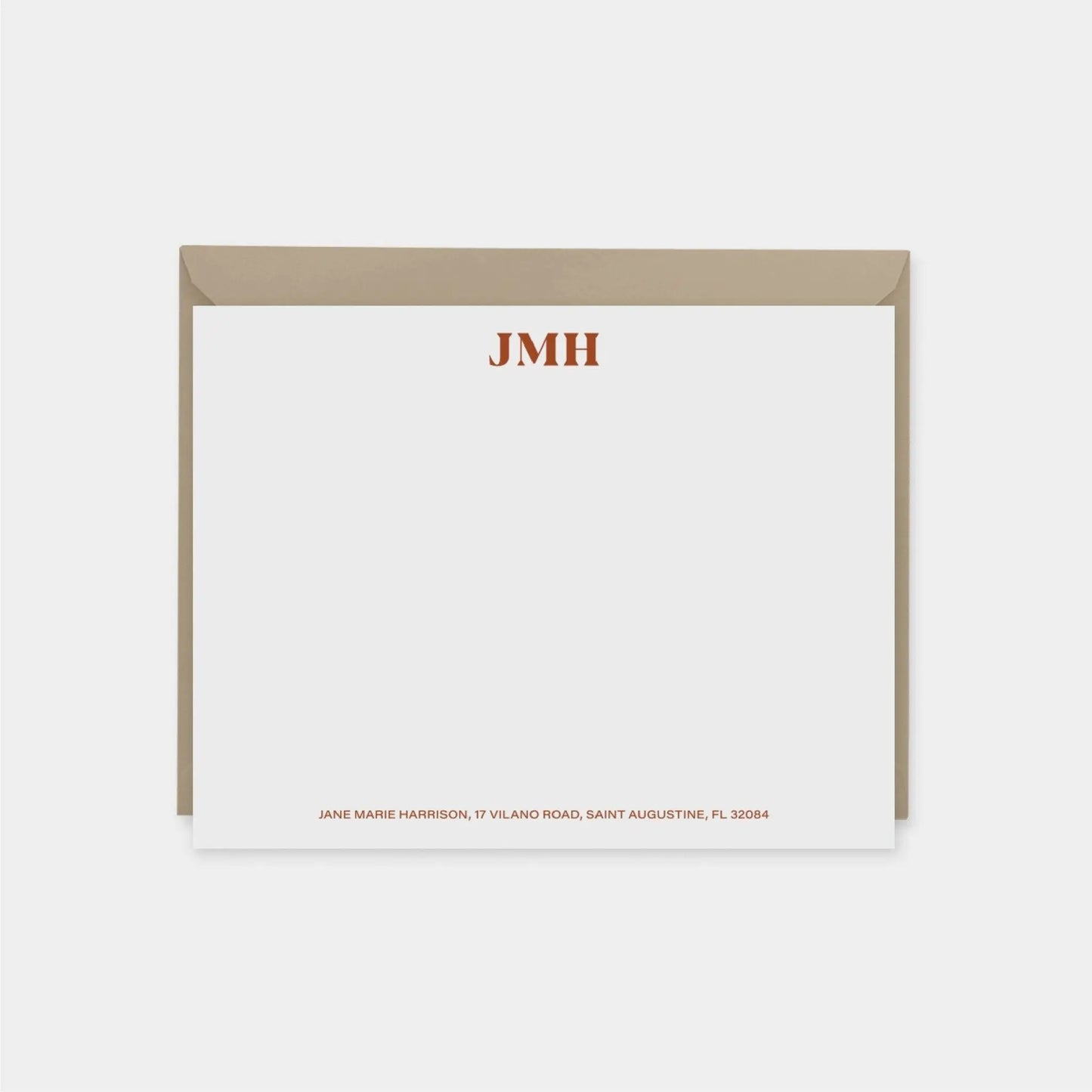 Classic Monogram Note Cards III