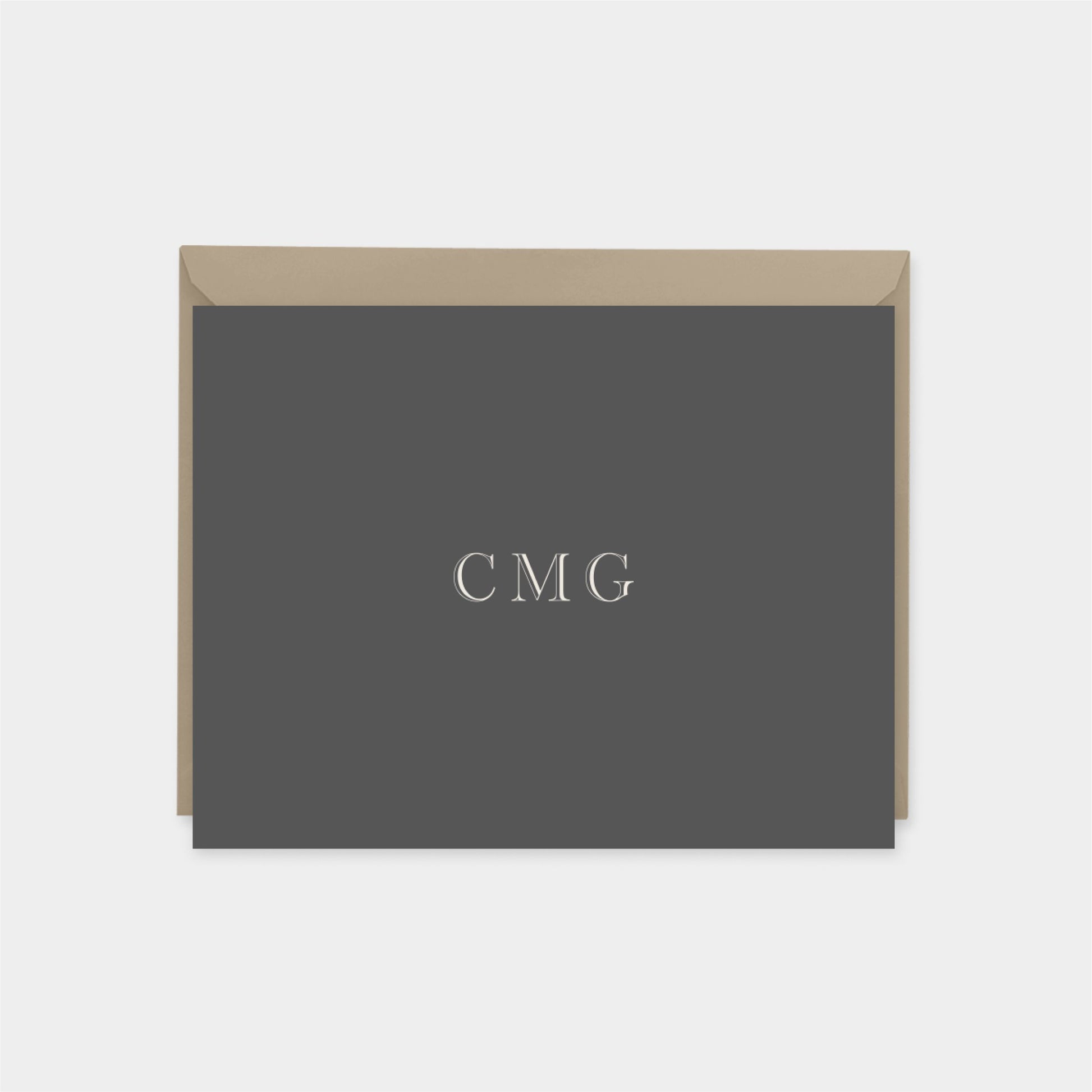 Classic Monogram Note Cards V