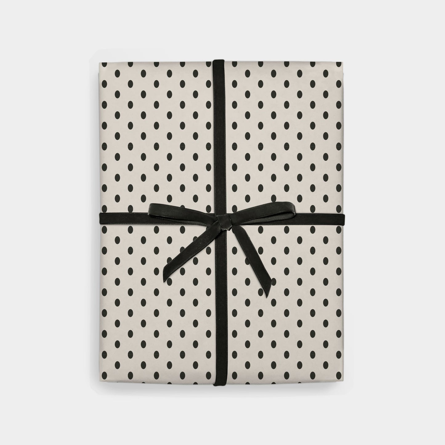 Classic Polka Dot Gift Wrap, Cream