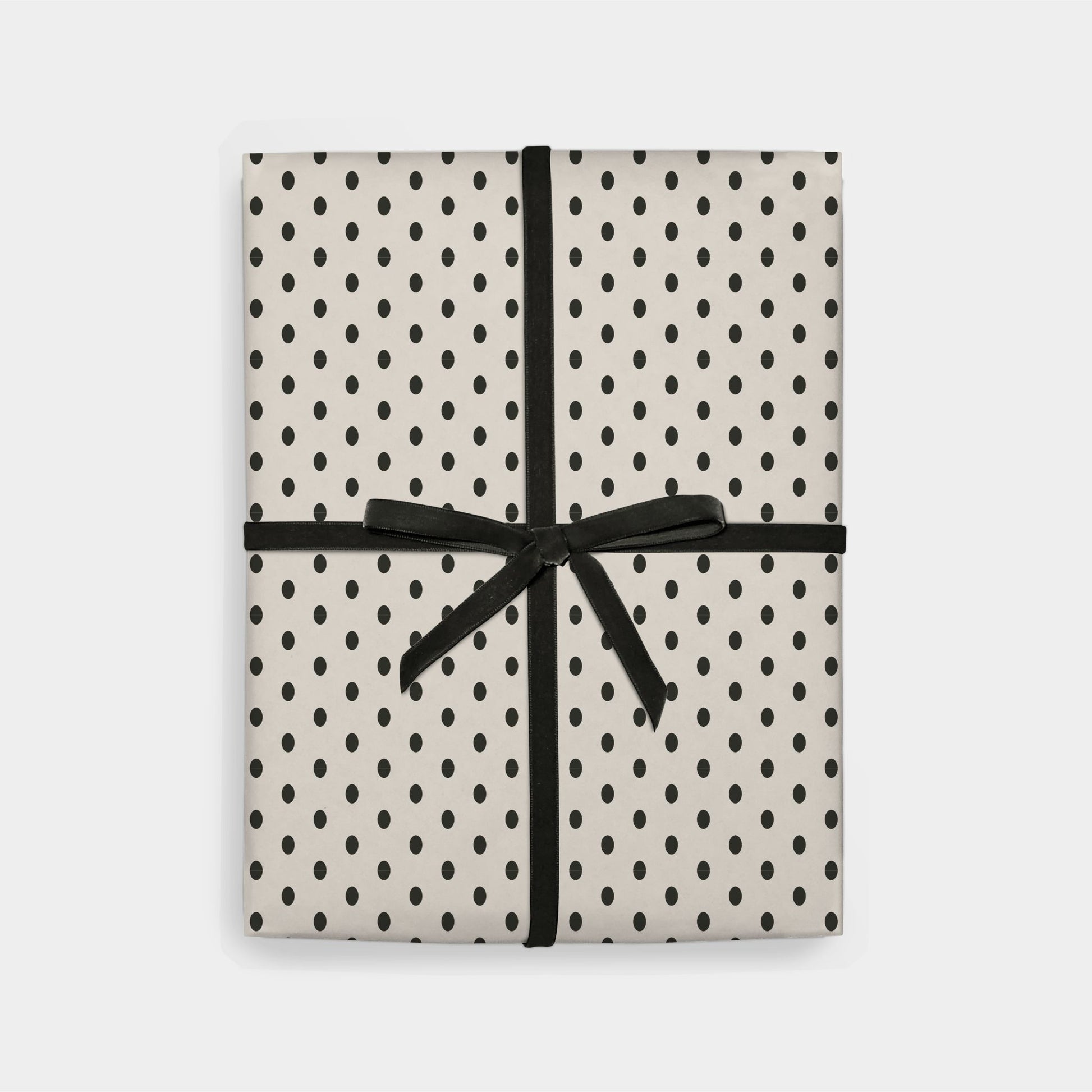 Classic Polka Dot Gift Wrap, Cream