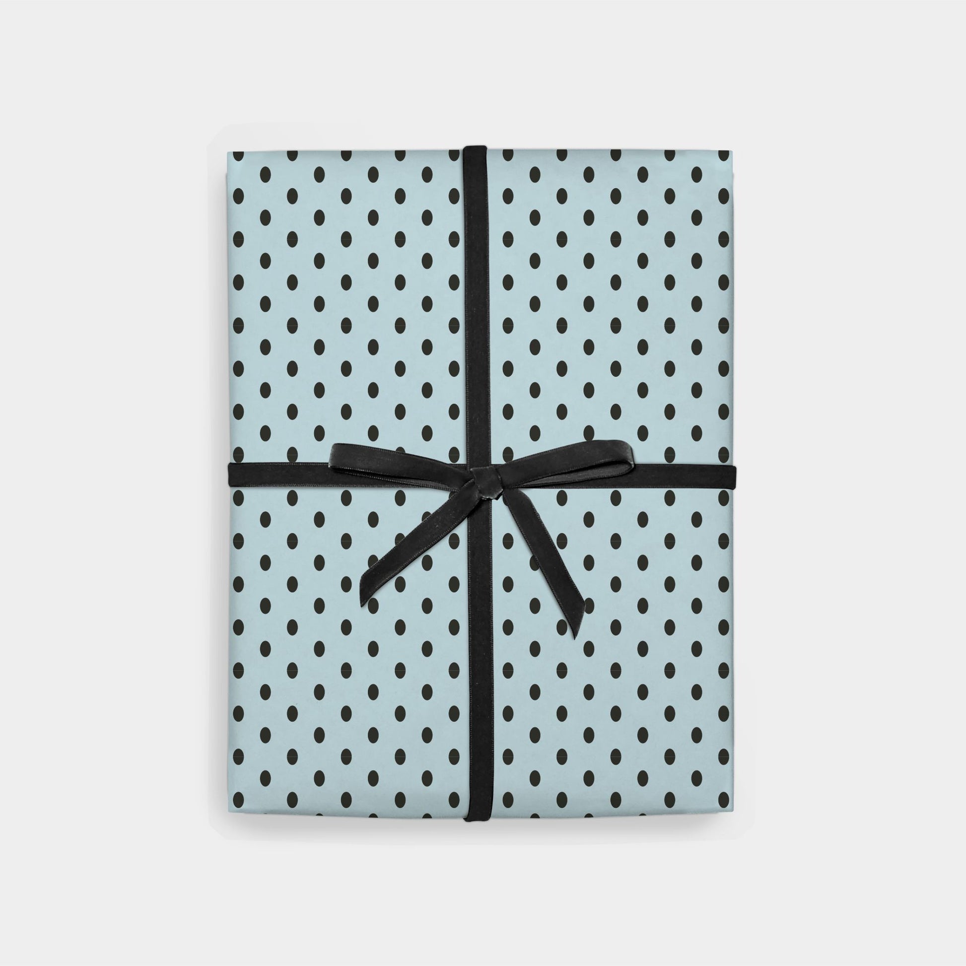 Classic Polka Dot Gift Wrap, Light Blue