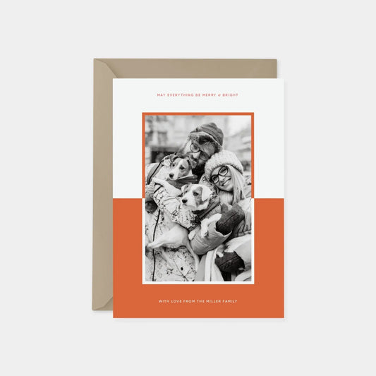 Color Block Holiday Photo Card