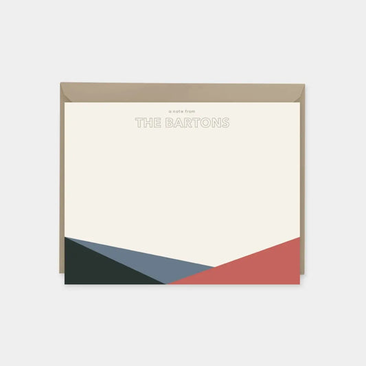 Color Block Note Cards