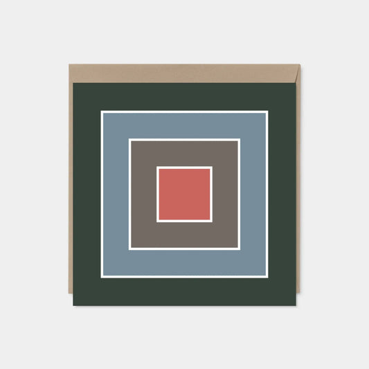 Color Block Square Card III
