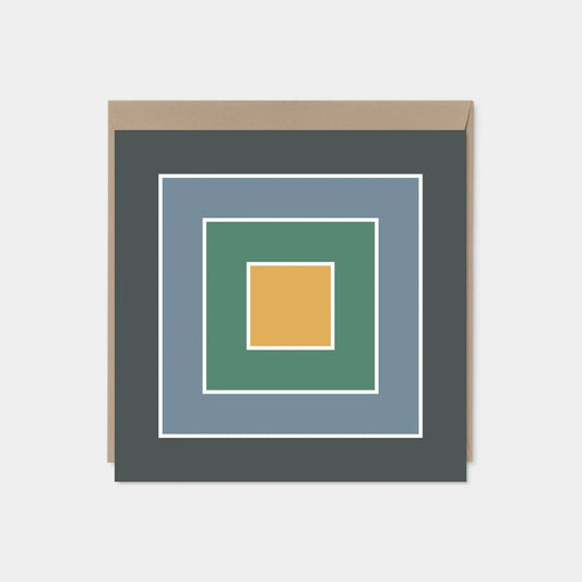 Color Block Square Card IV