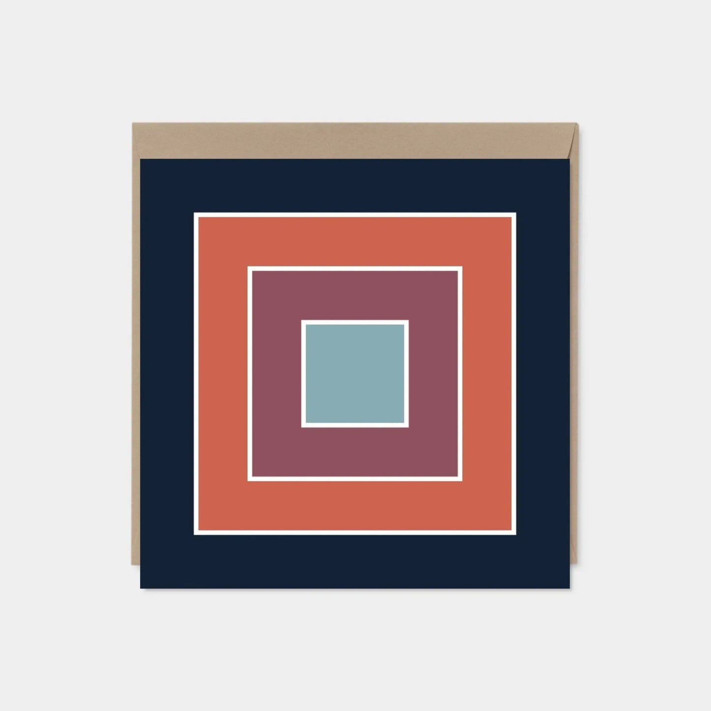 Color Block Square Card V