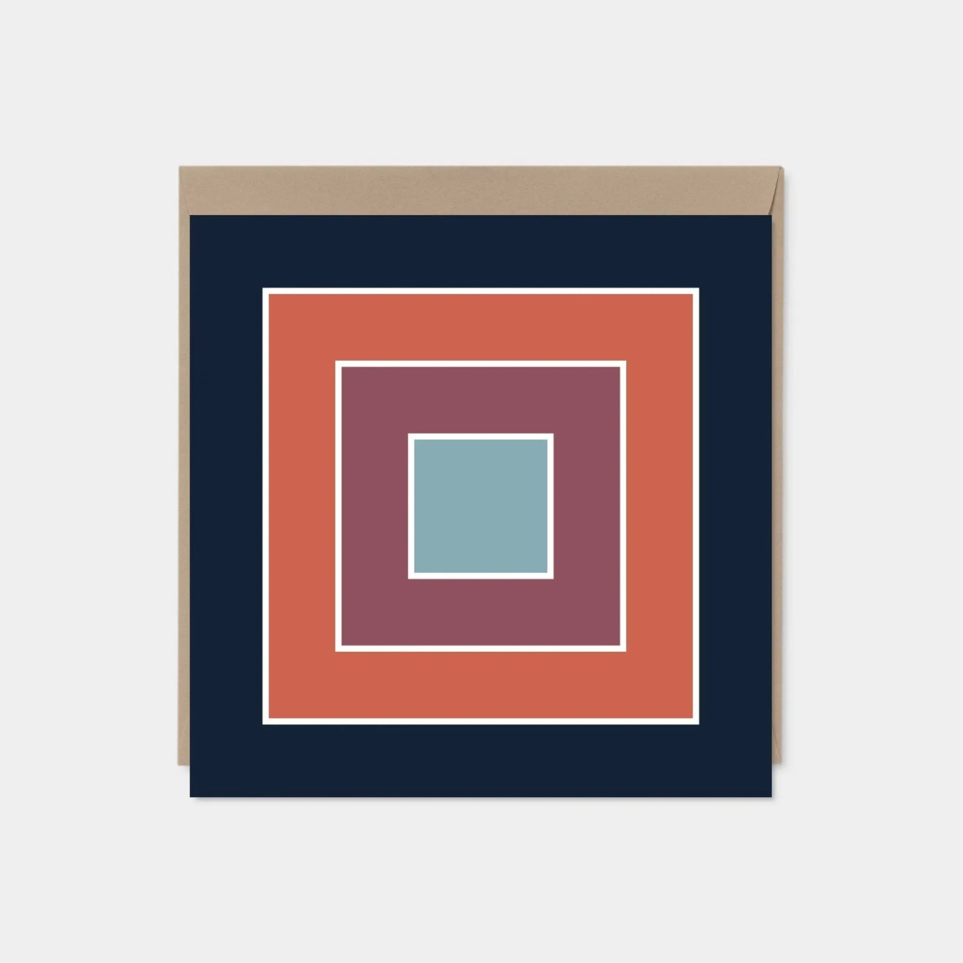 Color Block Square Card V