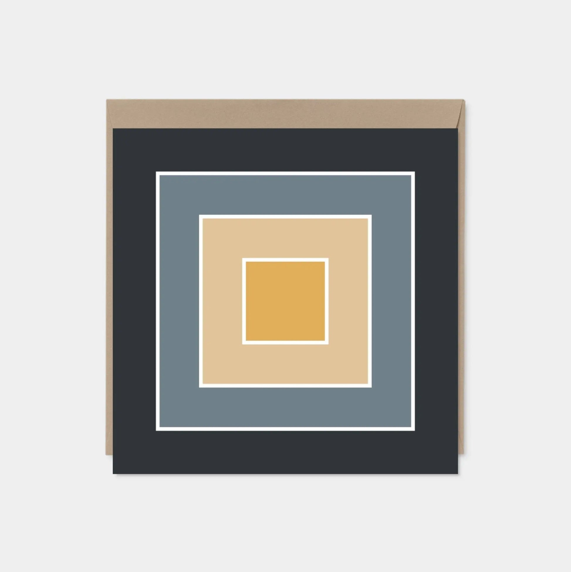 Color Block Square Card VII