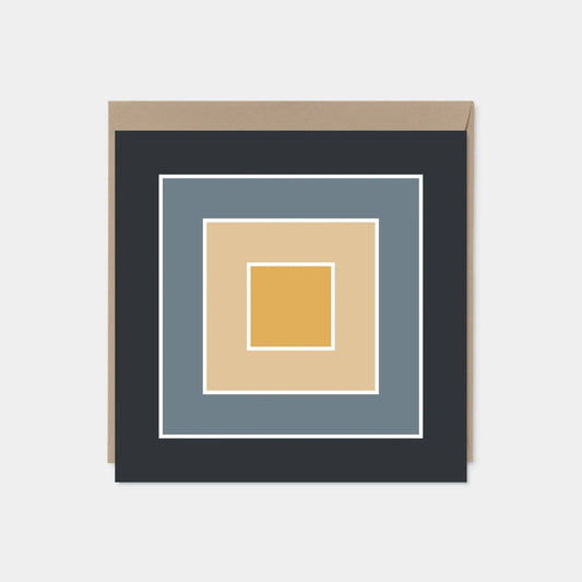 Color Block Square Card VIII