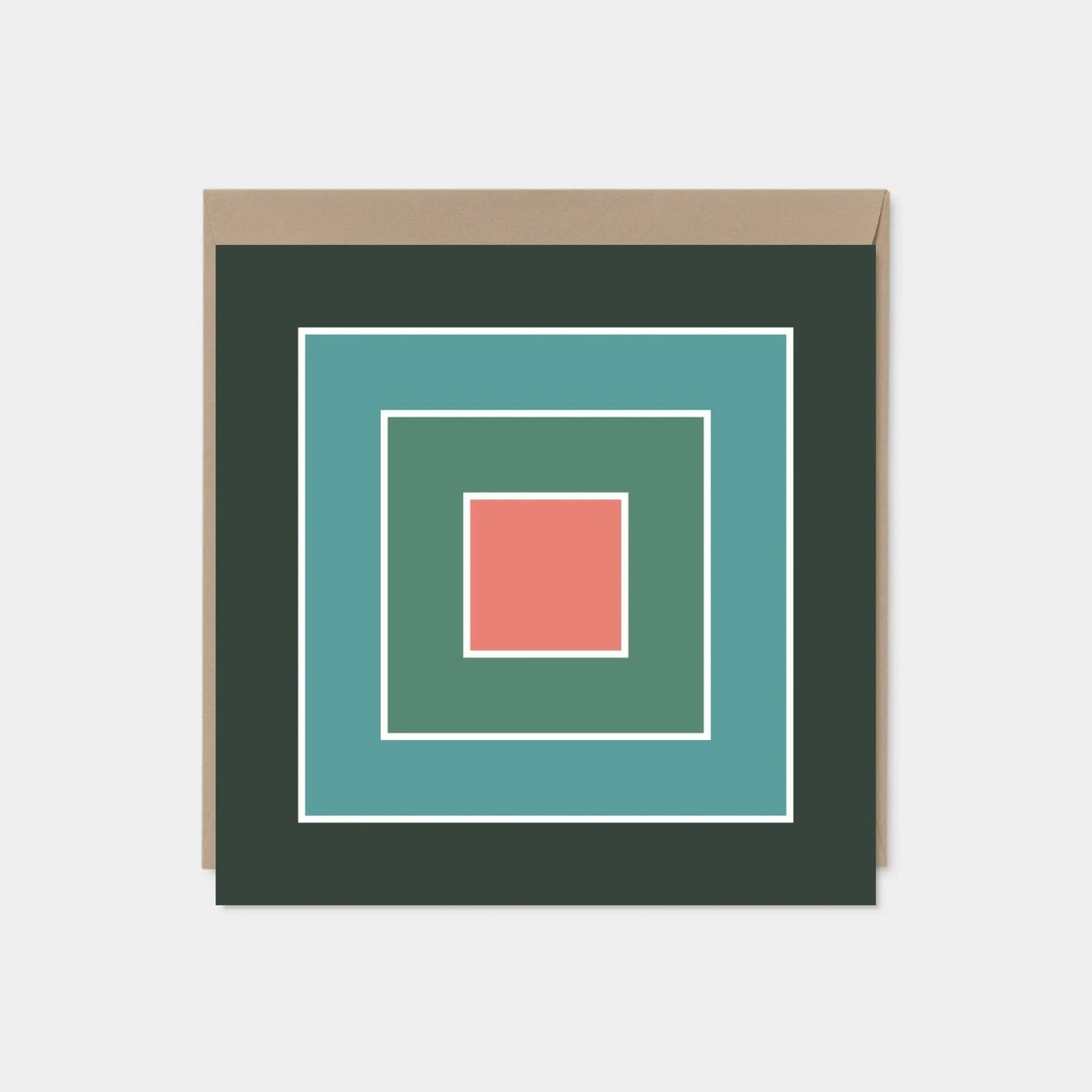 Color Block Square Card X