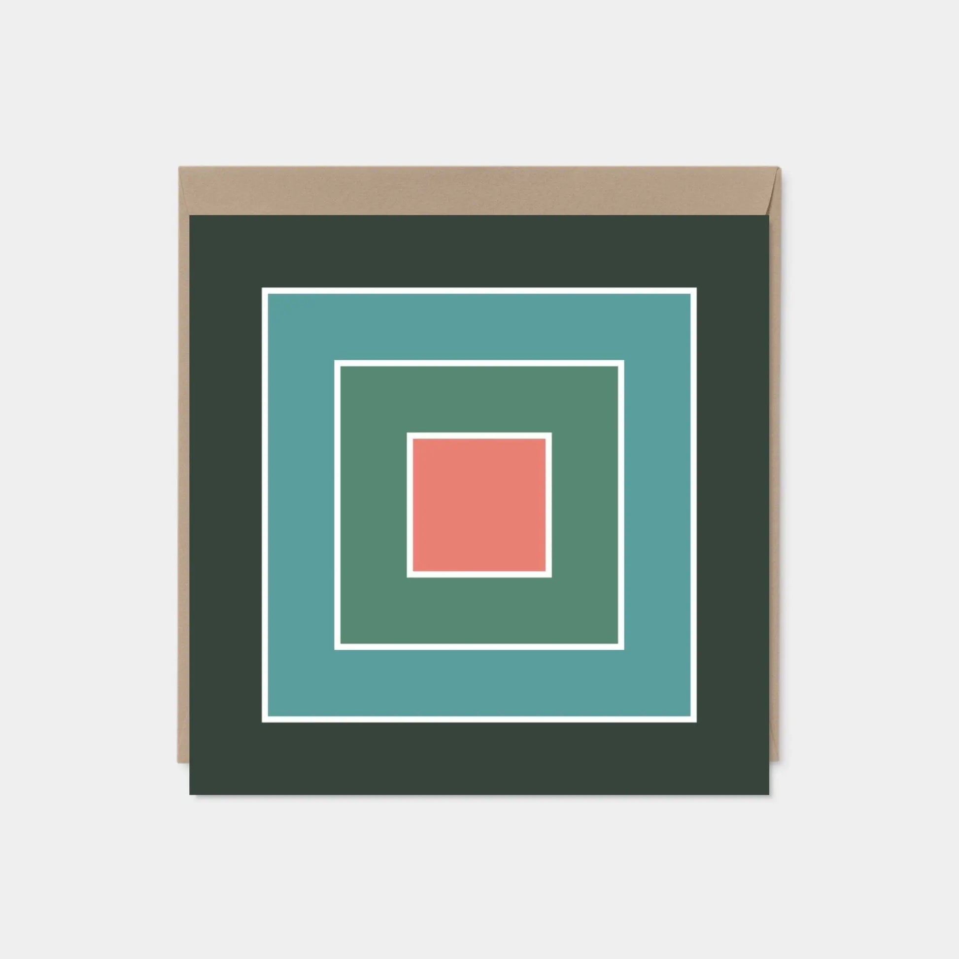 Color Block Square Card X