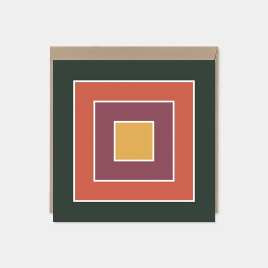 Color Block Square Card