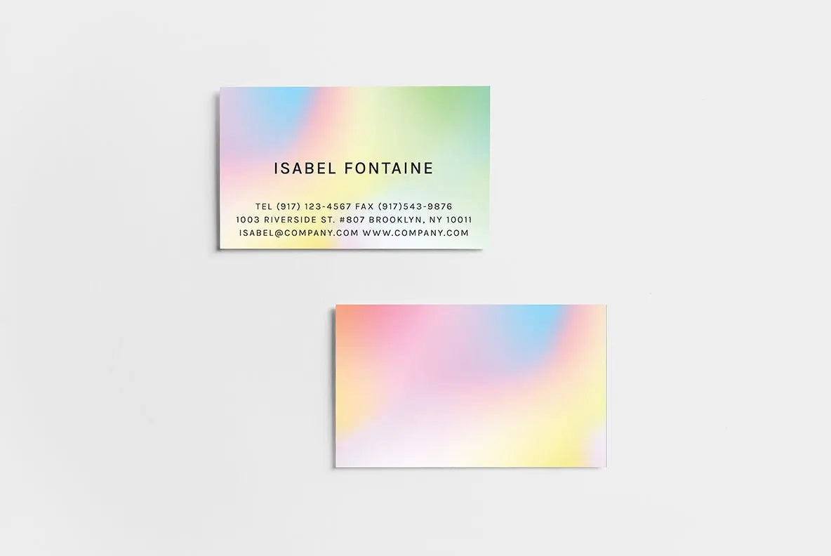 Colorful Ombre Business Card
