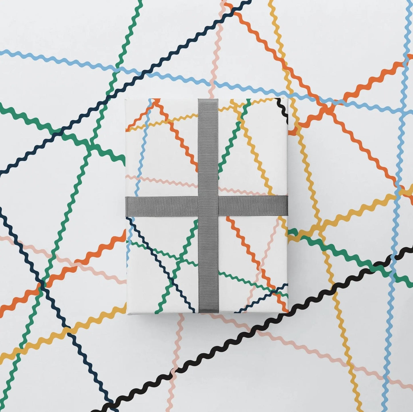 Colorful Vintage Sewing Stitch Gift Wrap