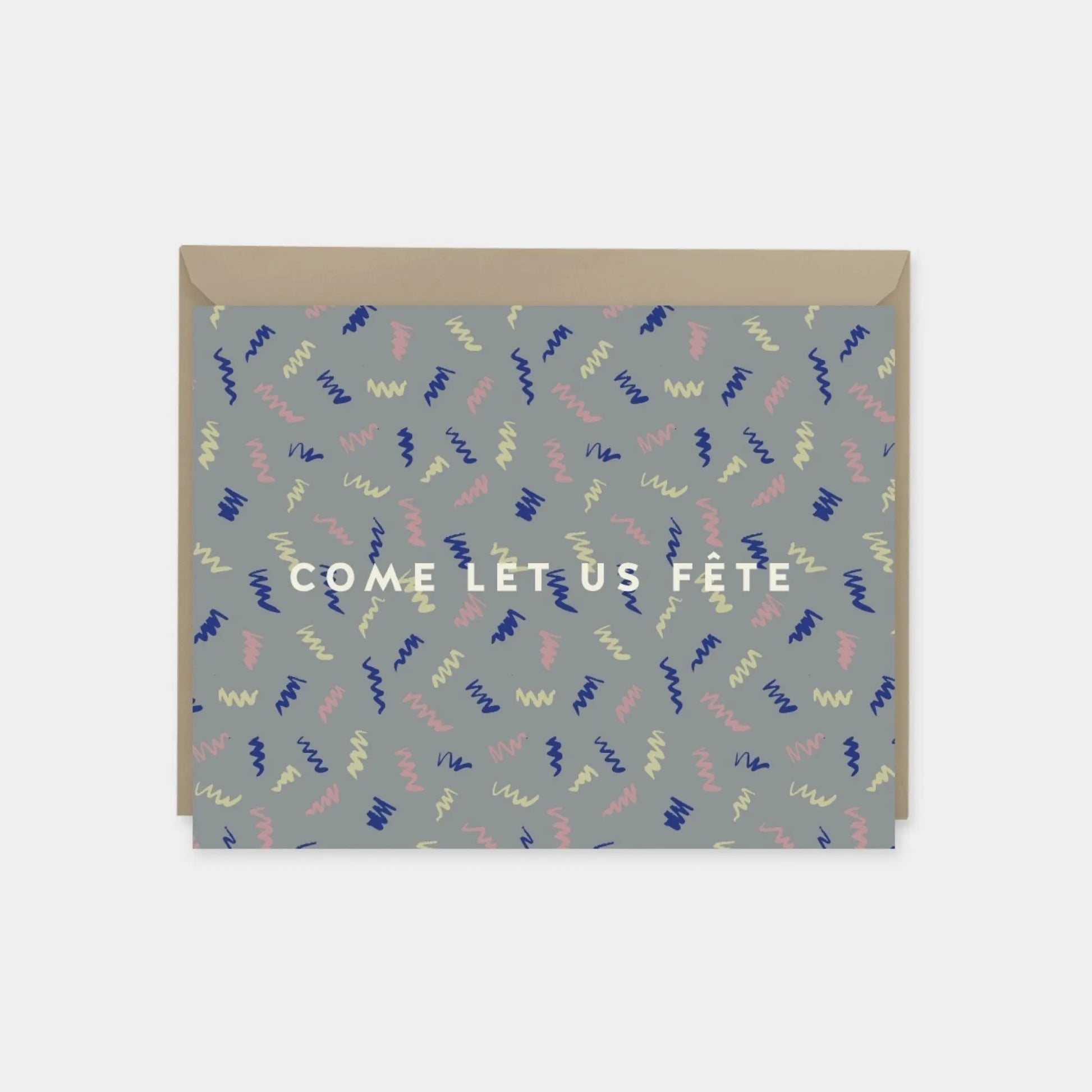 "Come Let Us Fete" Brush Pattern Card
