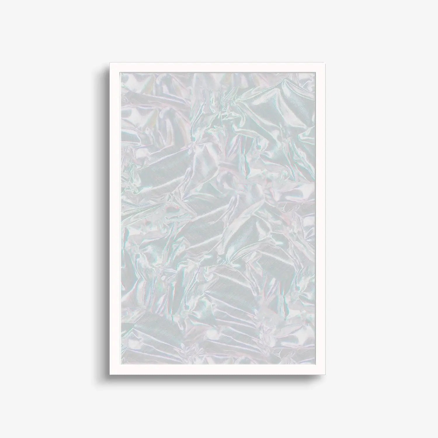 Crinkled White Foil Fine Art Print
