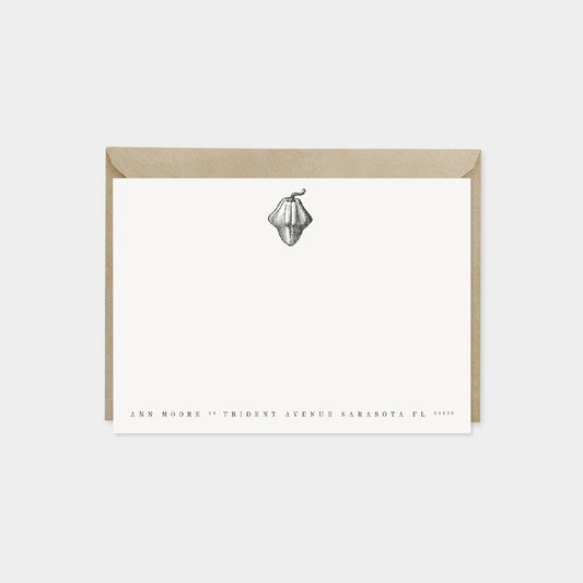 Custard Botanical Note Cards