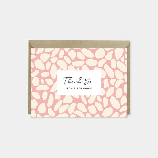 Custom Thank You Cards, Pink Pebbles