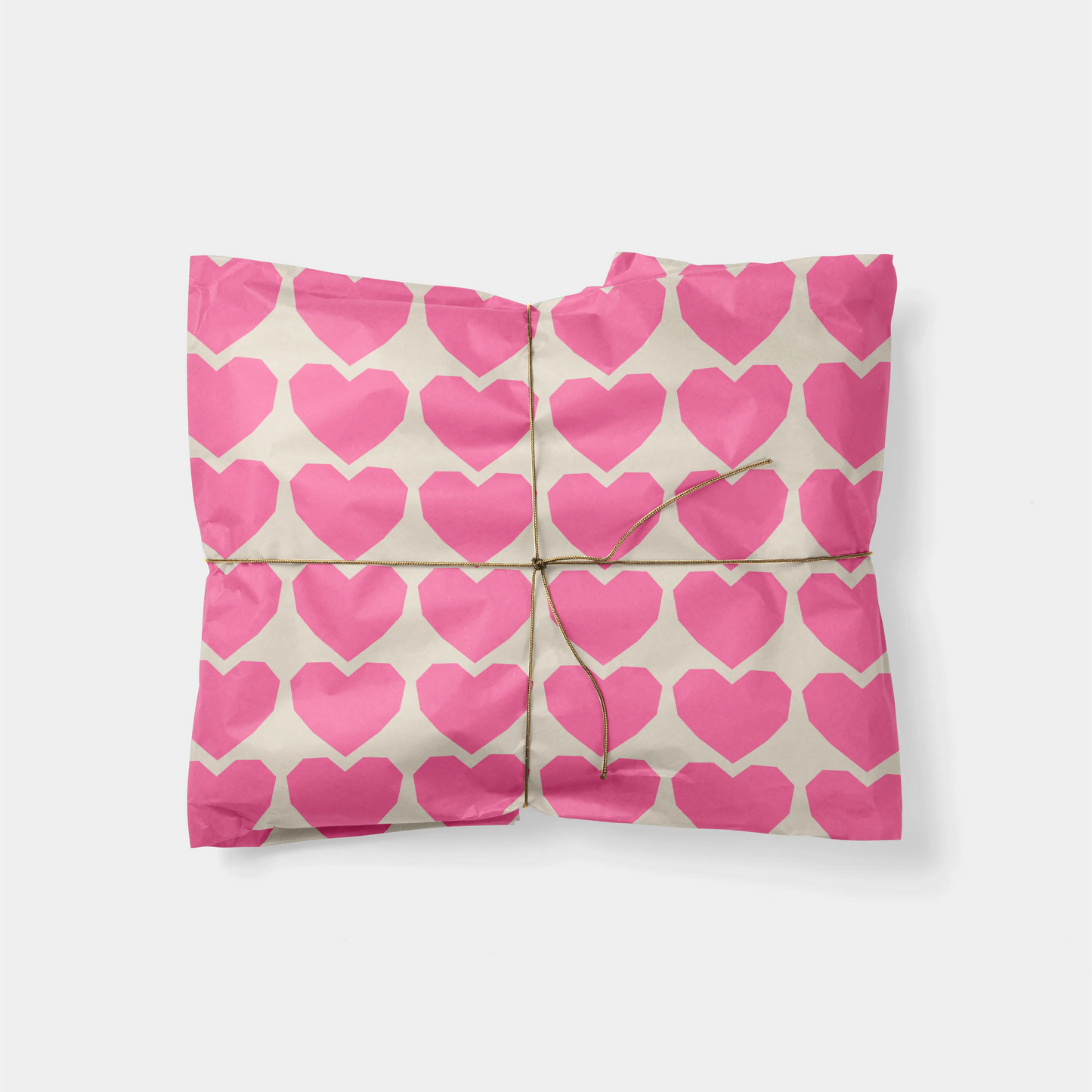Cut Paper Hearts Gift Wrap III