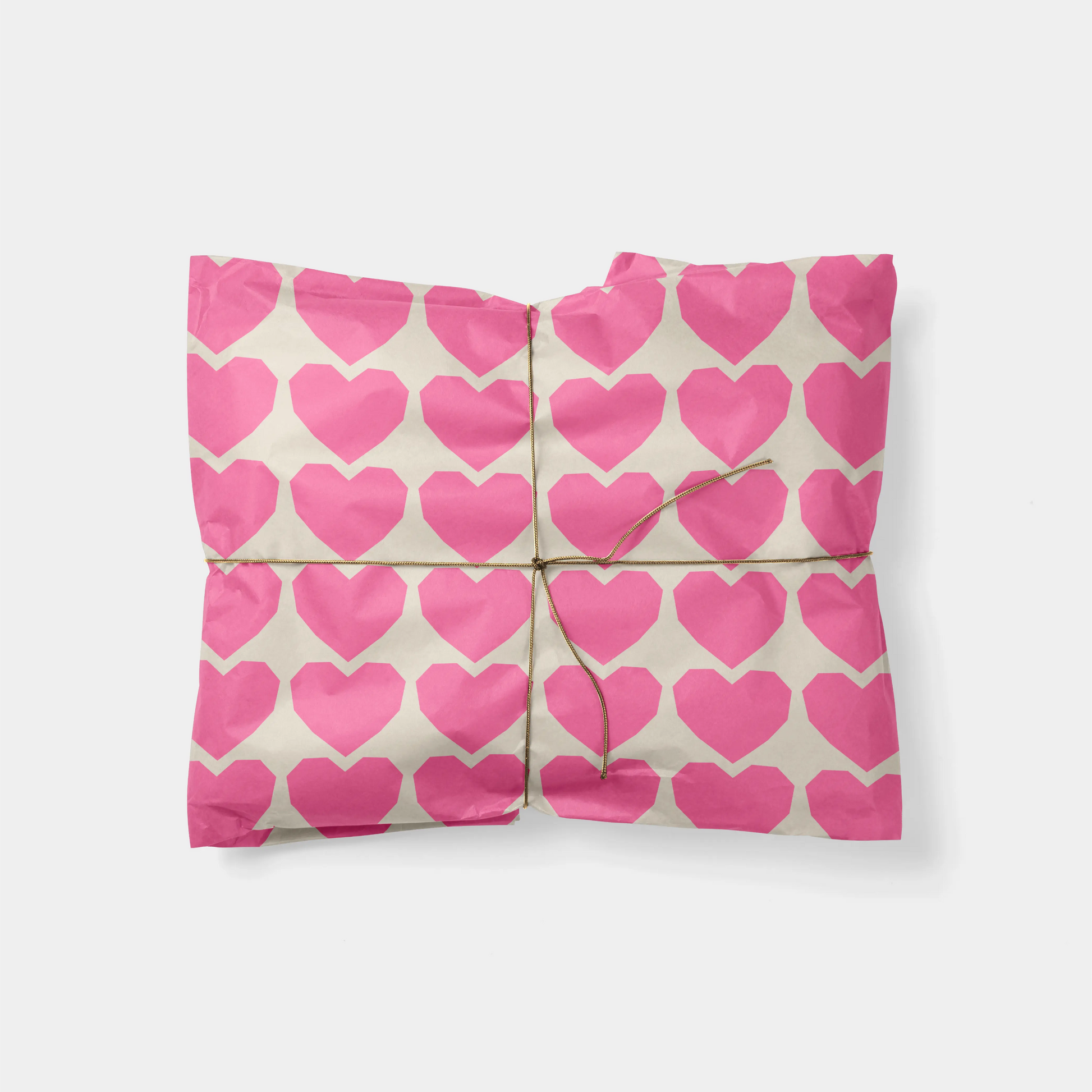 Cut Paper Hearts Gift Wrap III