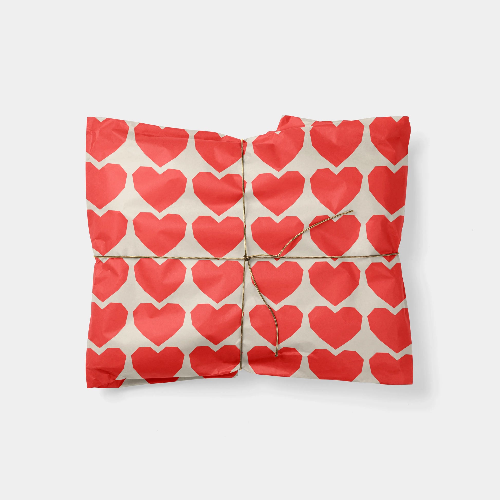 Cut Paper Hearts Gift Wrap