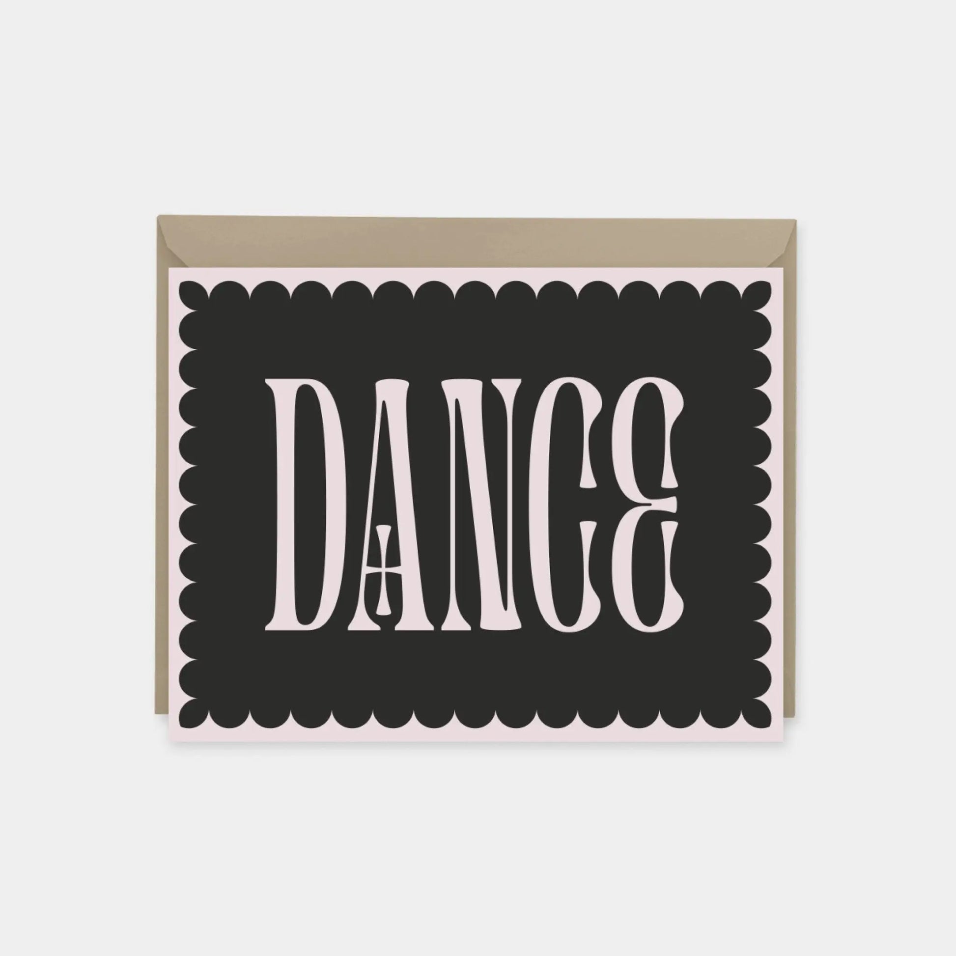 "Dance" Decorative Typography Card