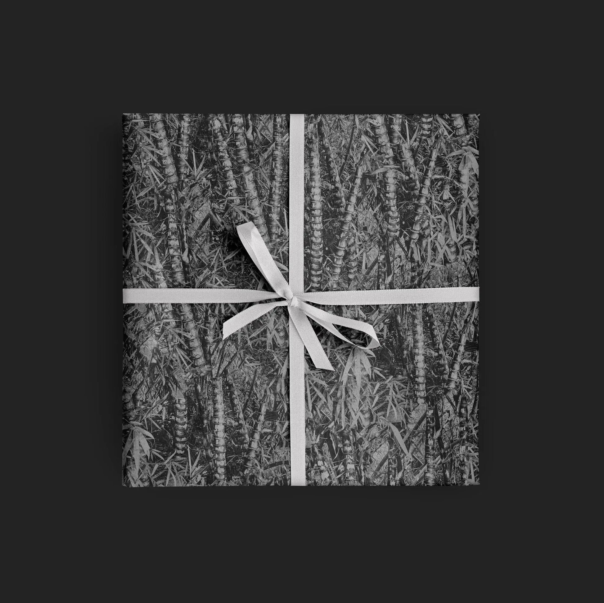 Dark Tropical Palm Tree Gift Wrap