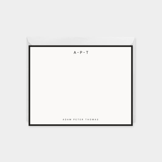 Dash Monogram Note Cards