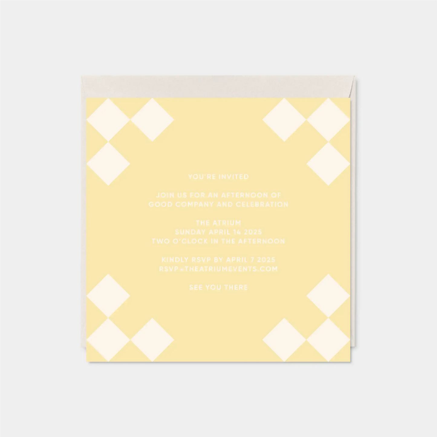Diamond Rococo Square Card VIII