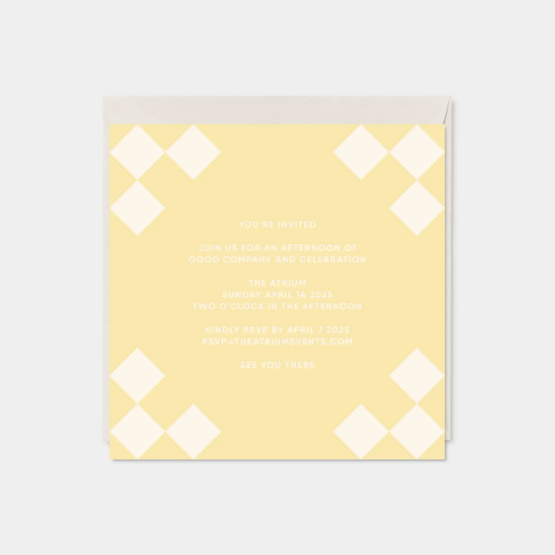 Diamond Rococo Square Card VIII